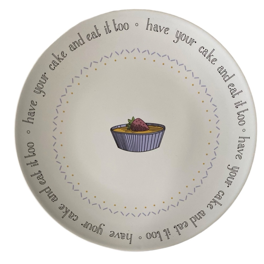 BIA Cordon Bleu Have Your Cake And Eat It Too 8” Desert Plate Set of 4 - Picture 6 of 8